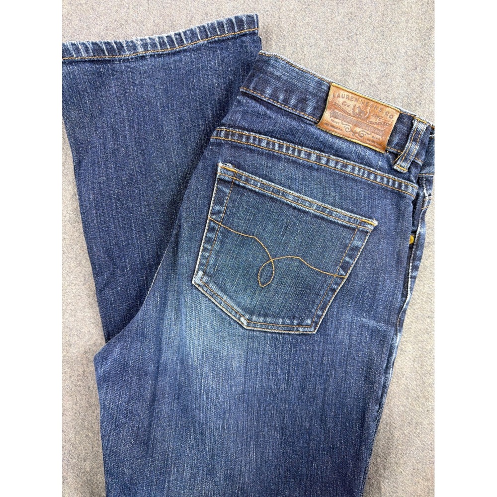 Ralph Lauren Jeans Co Jeans Women's 6 Classic Straight Blue Wash Denim  28x30‎
